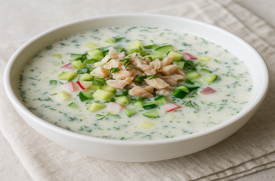 Окрошка з рибою